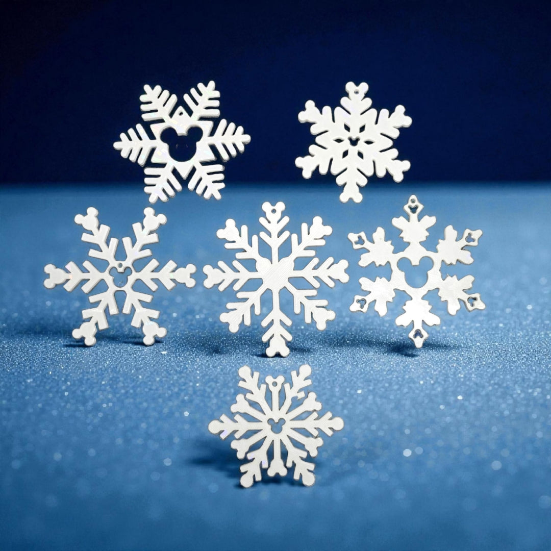 Set of 6 Magical Snowflakes  – Disney Inspired Edition ❄️✨