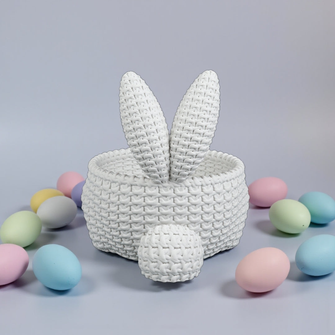 🐰🤍 Bunny Bowl – Easter Candy Basket