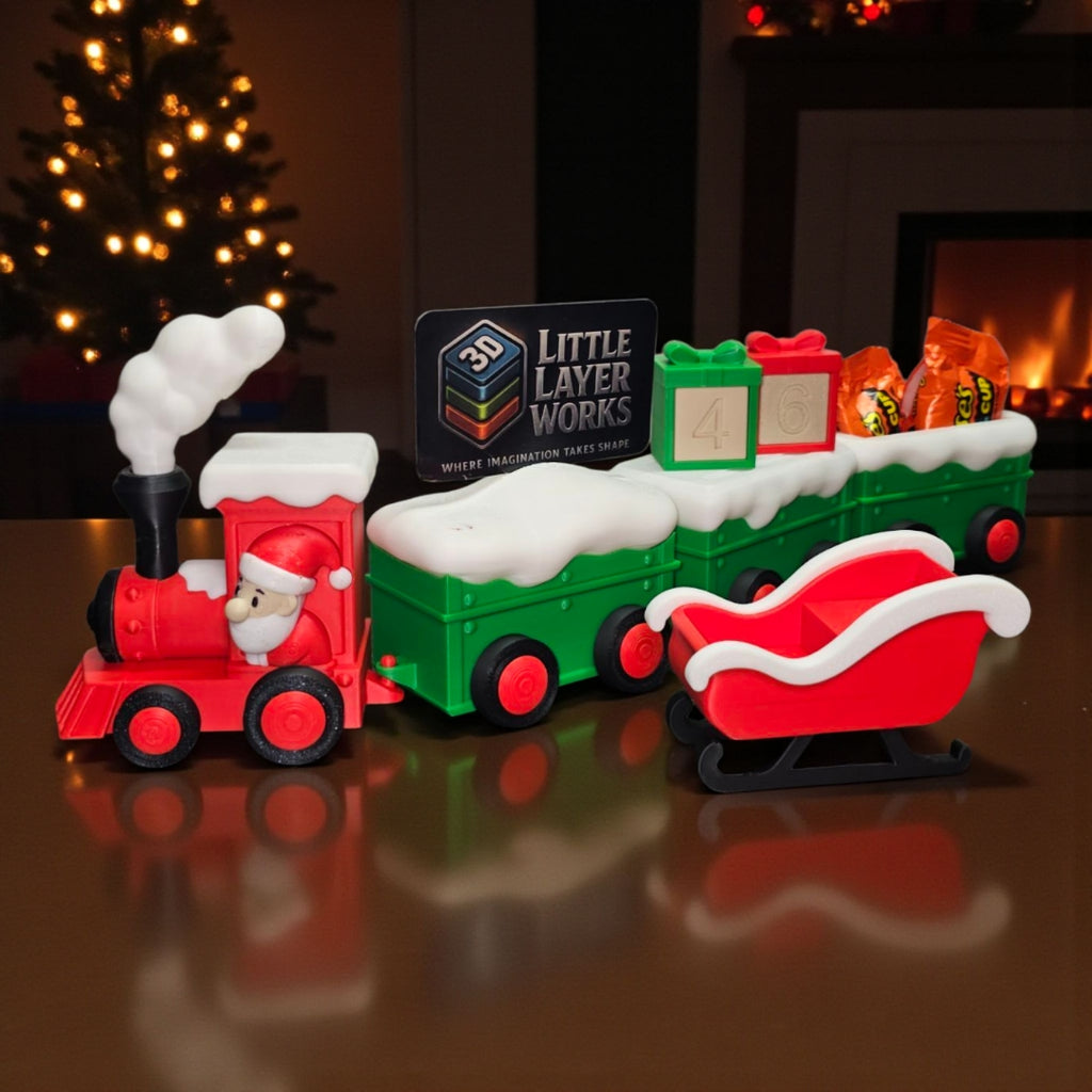 Christmas Countdown Train – Festive 3D Printed Display 🎅✨
