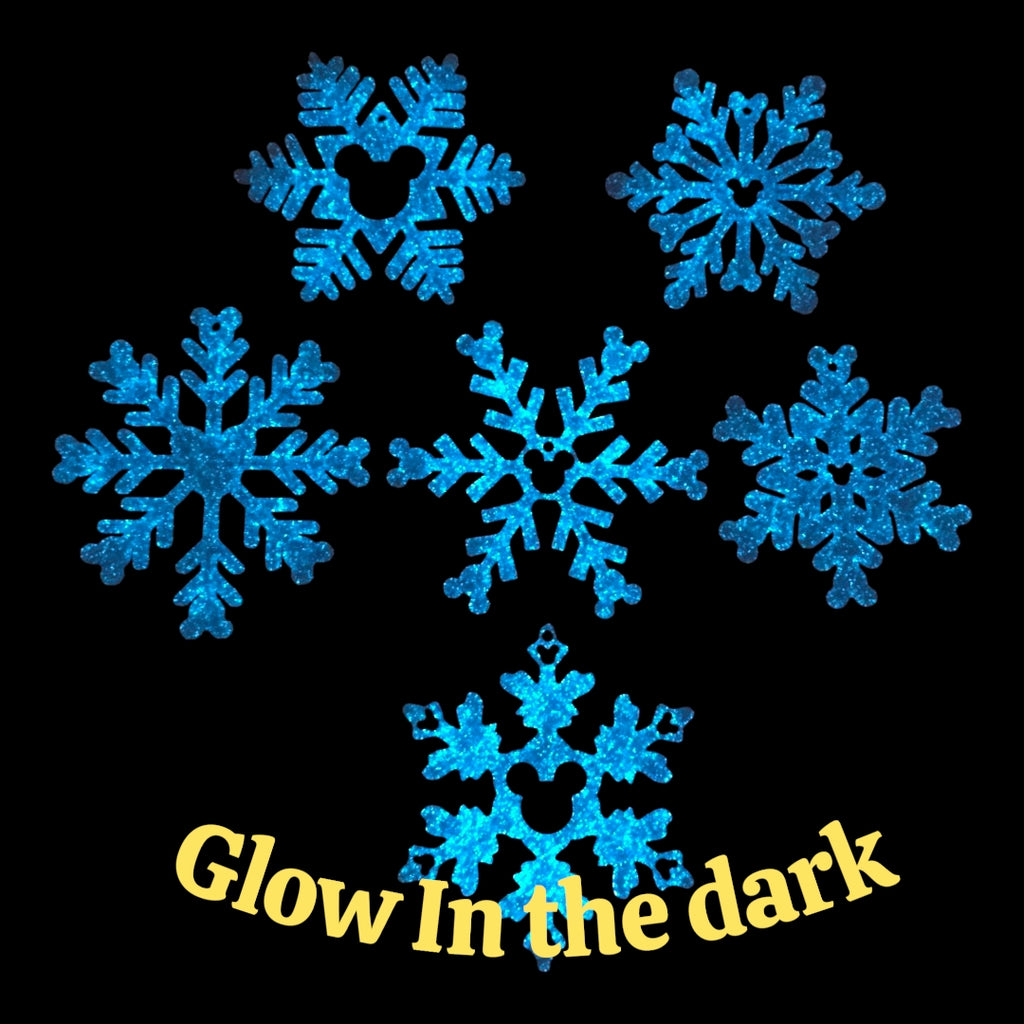 Set of 6 Magical Snowflakes  – Disney Inspired Edition ❄️✨