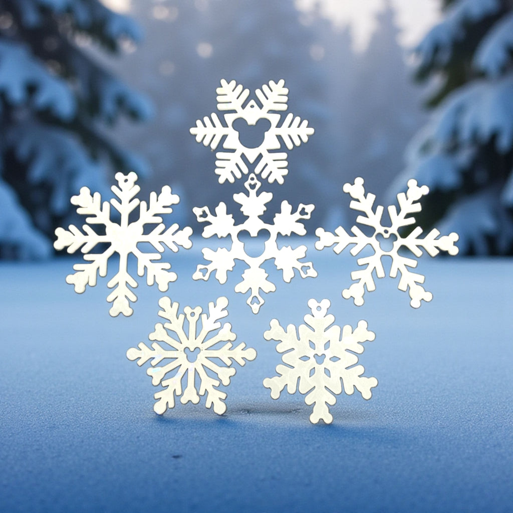 Set of 6 Magical Snowflakes  – Disney Inspired Edition ❄️✨