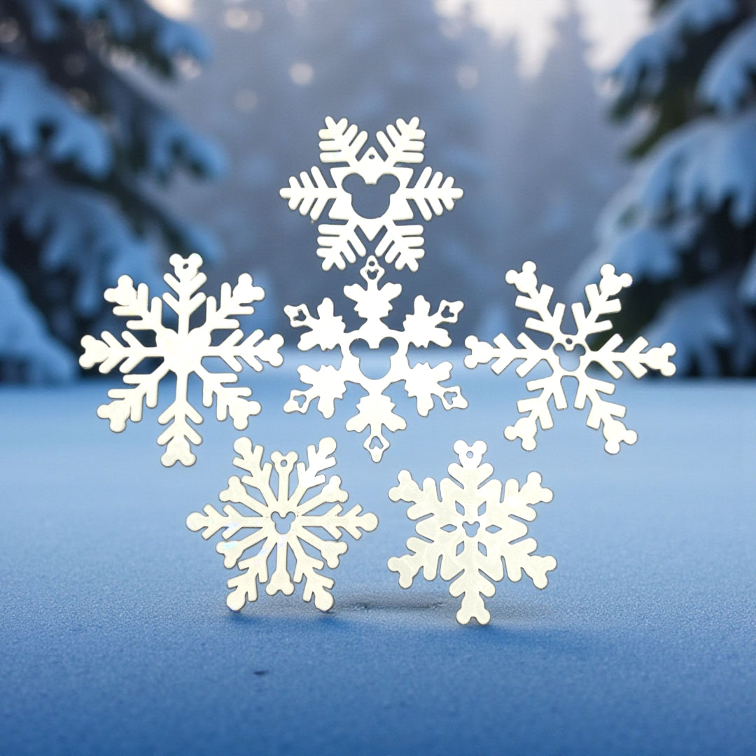 Set of 6 Magical Snowflakes  – Disney Inspired Edition ❄️✨