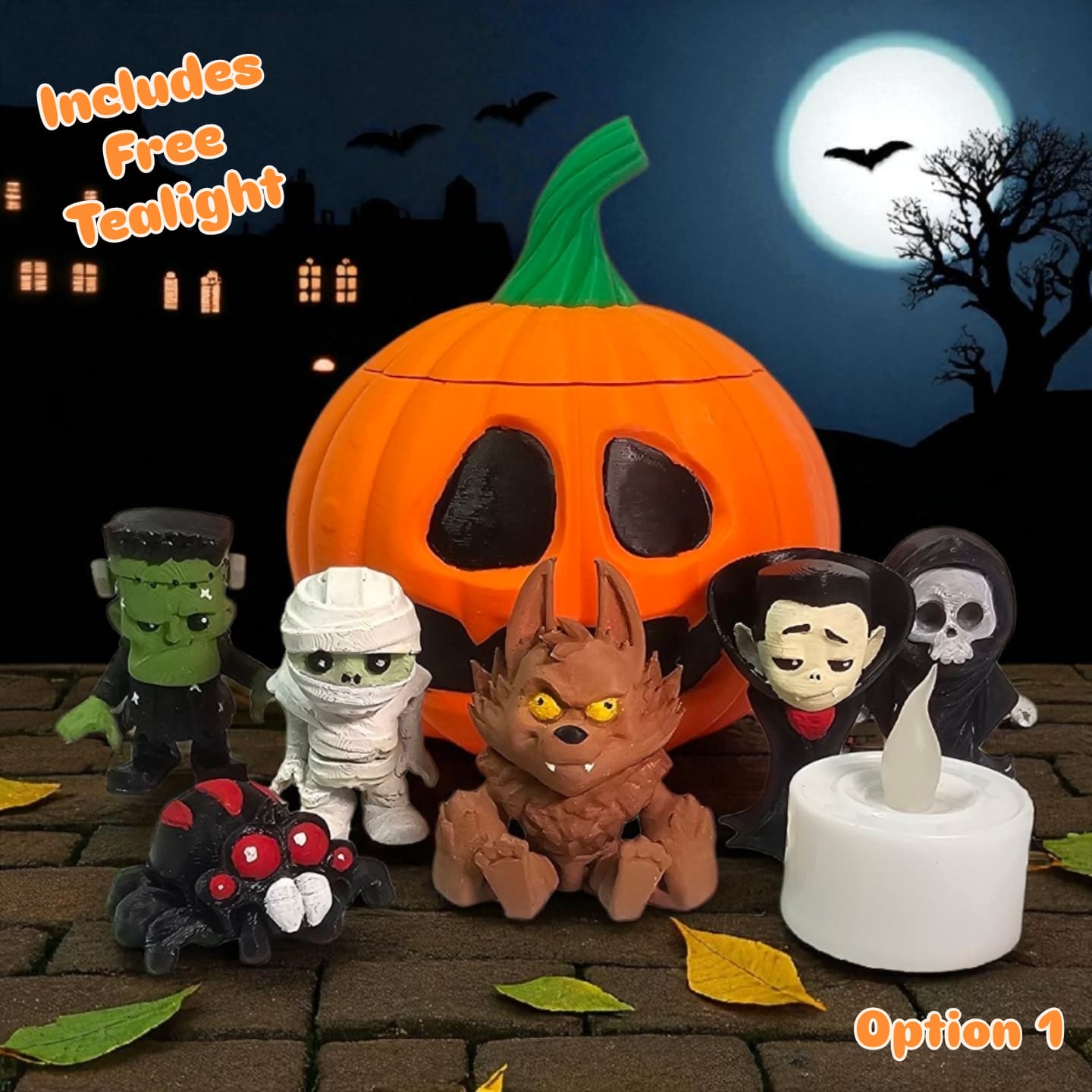 Boo Crew Bundle – 6 Mini Halloween Figures with Container