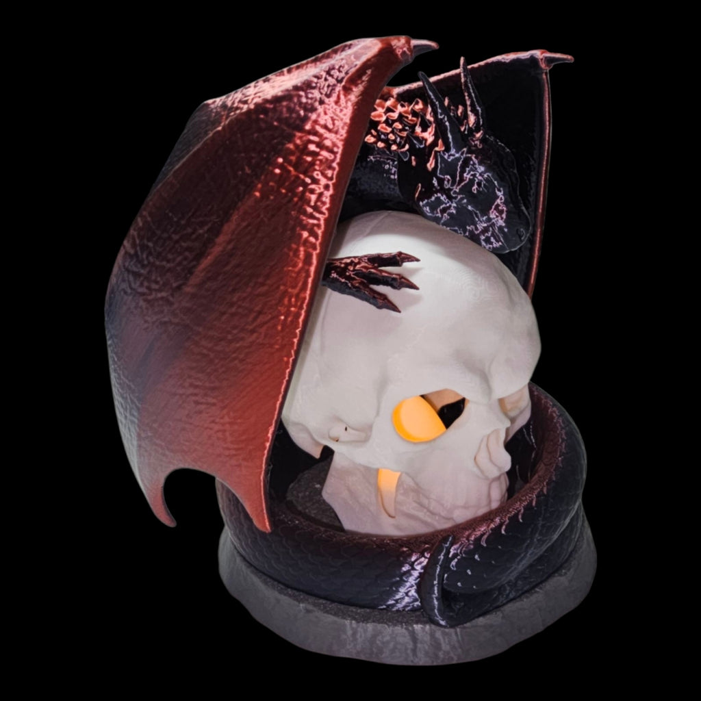 Dragon’s Lair Skull – Gothic Fantasy Light-Up Decor 🐉💀