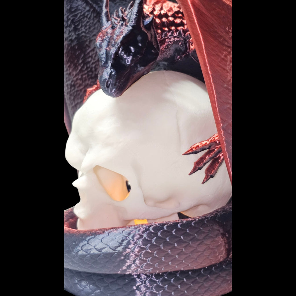 Dragon’s Lair Skull – Gothic Fantasy Light-Up Decor 🐉💀