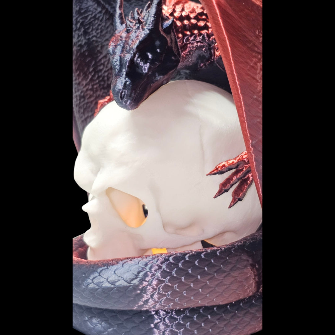 Dragon’s Lair Skull – Gothic Fantasy Light-Up Decor 🐉💀