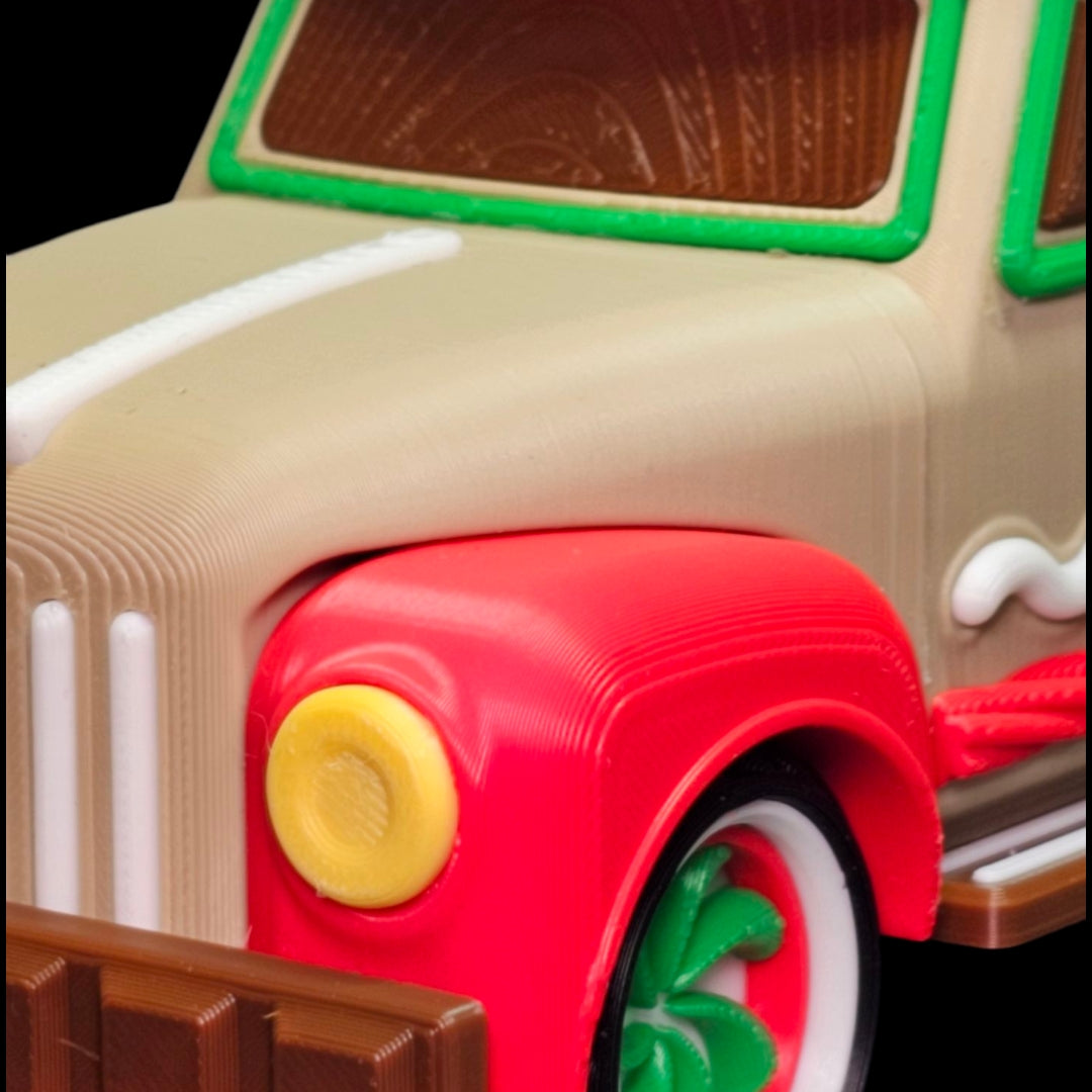 🚚✨ Gingerbread Christmas Truck – Festive Holiday Decor