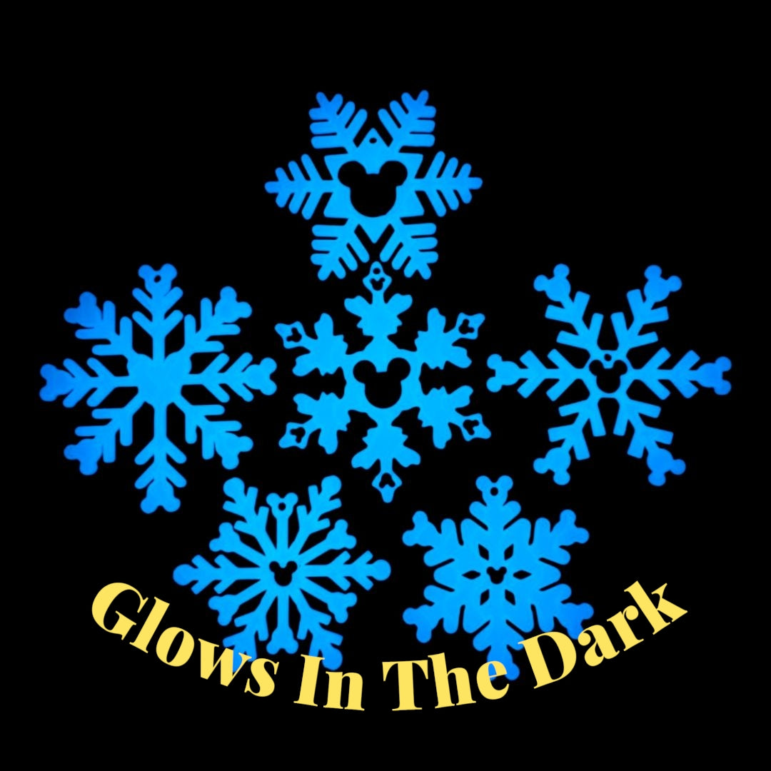Set of 6 Magical Snowflakes  – Disney Inspired Edition ❄️✨