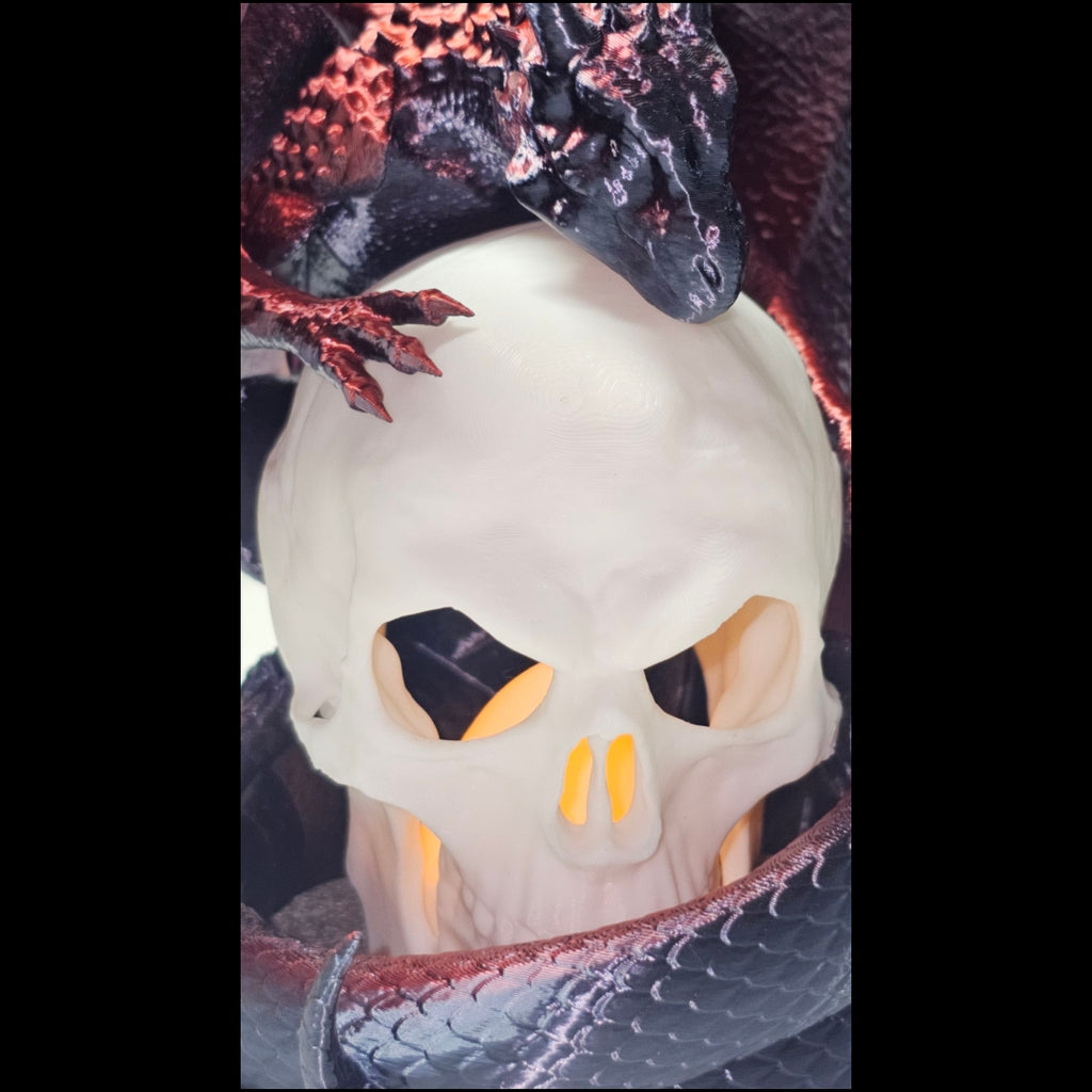 Dragon’s Lair Skull – Gothic Fantasy Light-Up Decor 🐉💀