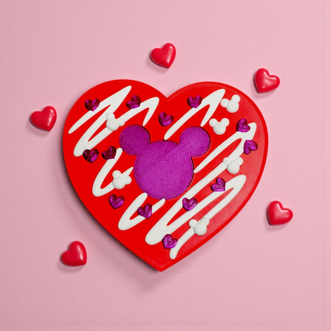 🍫✨ Disney-Inspired Heart Box - 9 Mini Fridge Magnet