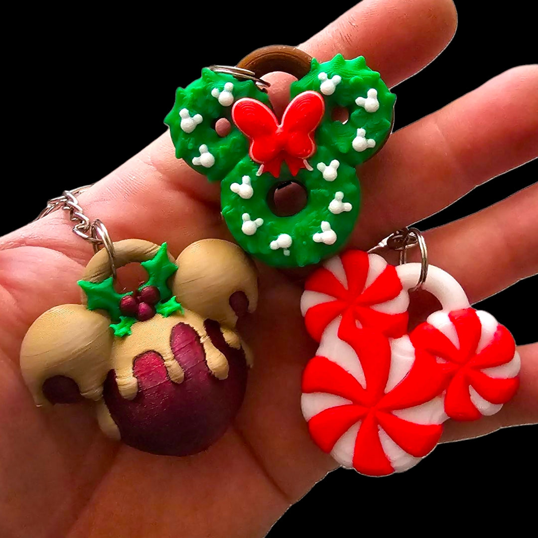 Disney Holiday Treat Keychain Set 🍭🎁