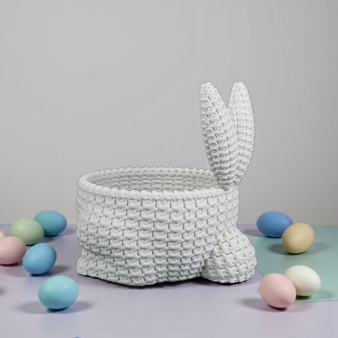 🐰🤍 Bunny Bowl – Easter Candy Basket