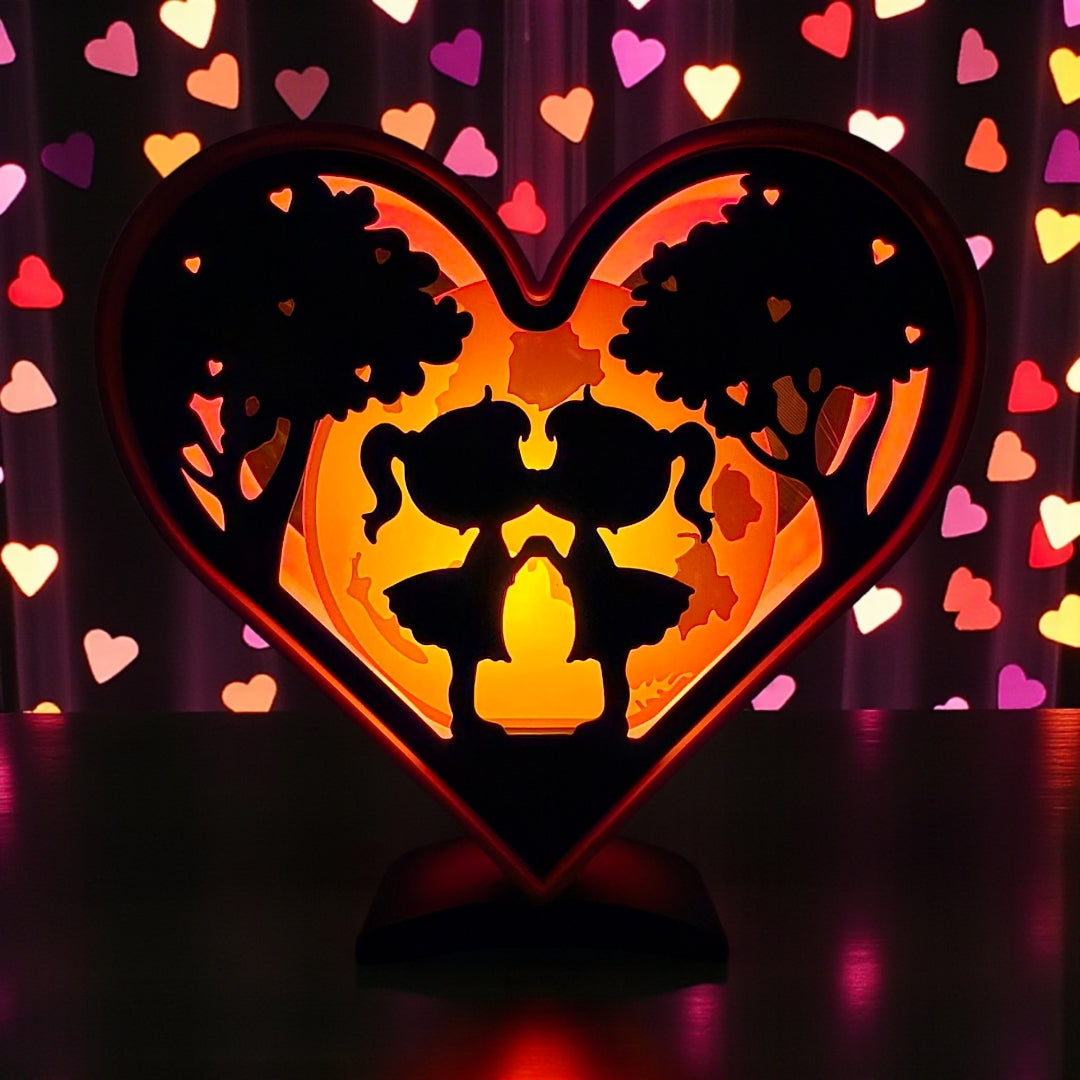 ❤️ Valentine’s Heart Lightbox – Romantic Glow Decor
