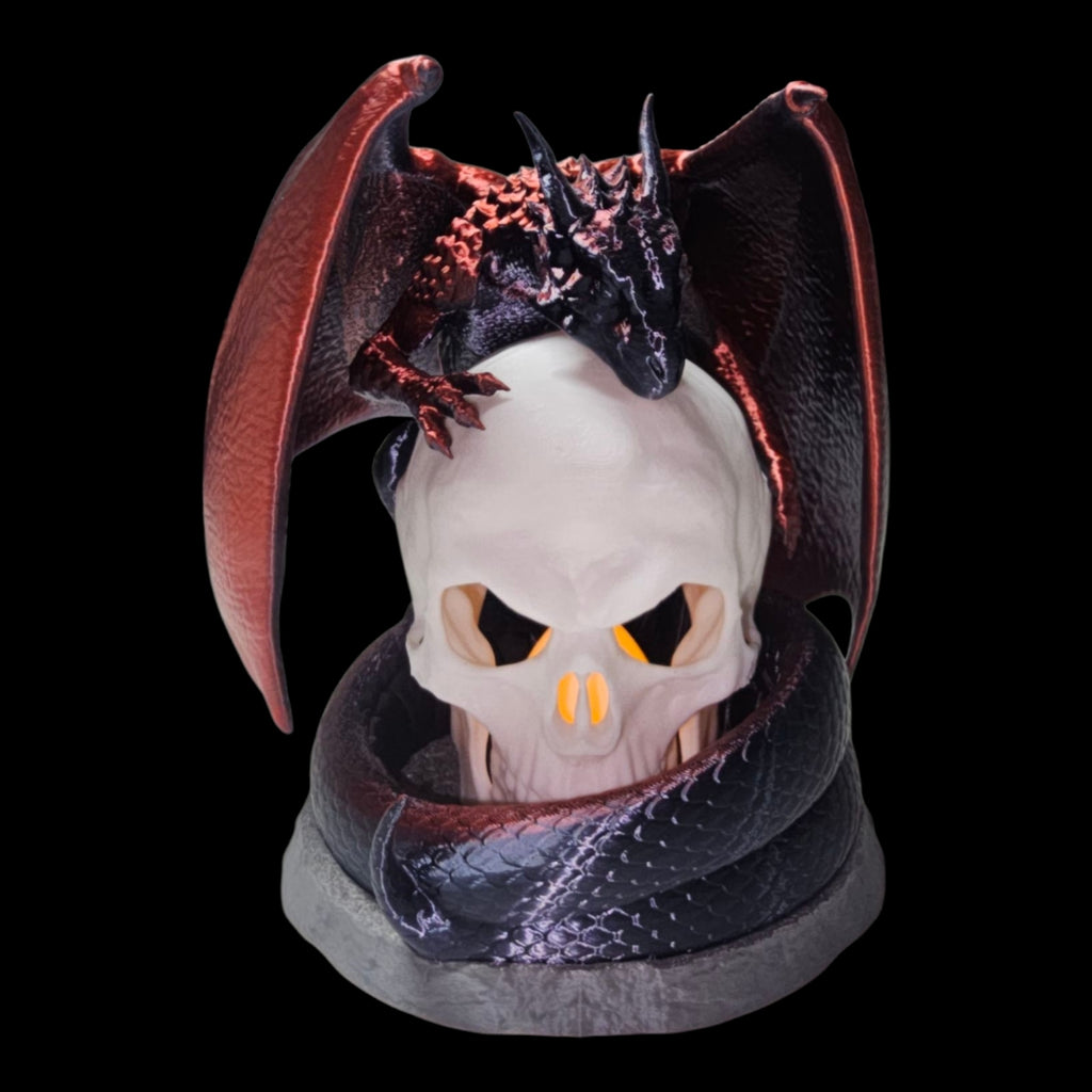 Dragon’s Lair Skull – Gothic Fantasy Light-Up Decor 🐉💀