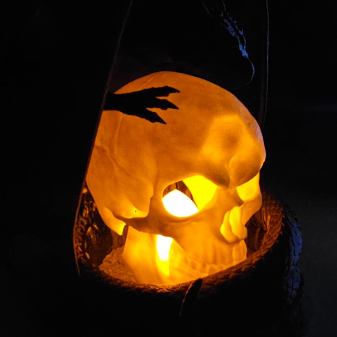 Dragon’s Lair Skull – Gothic Fantasy Light-Up Decor 🐉💀