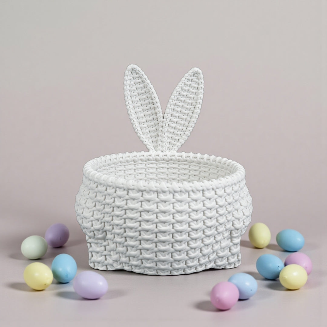 🐰🤍 Bunny Bowl – Easter Candy Basket
