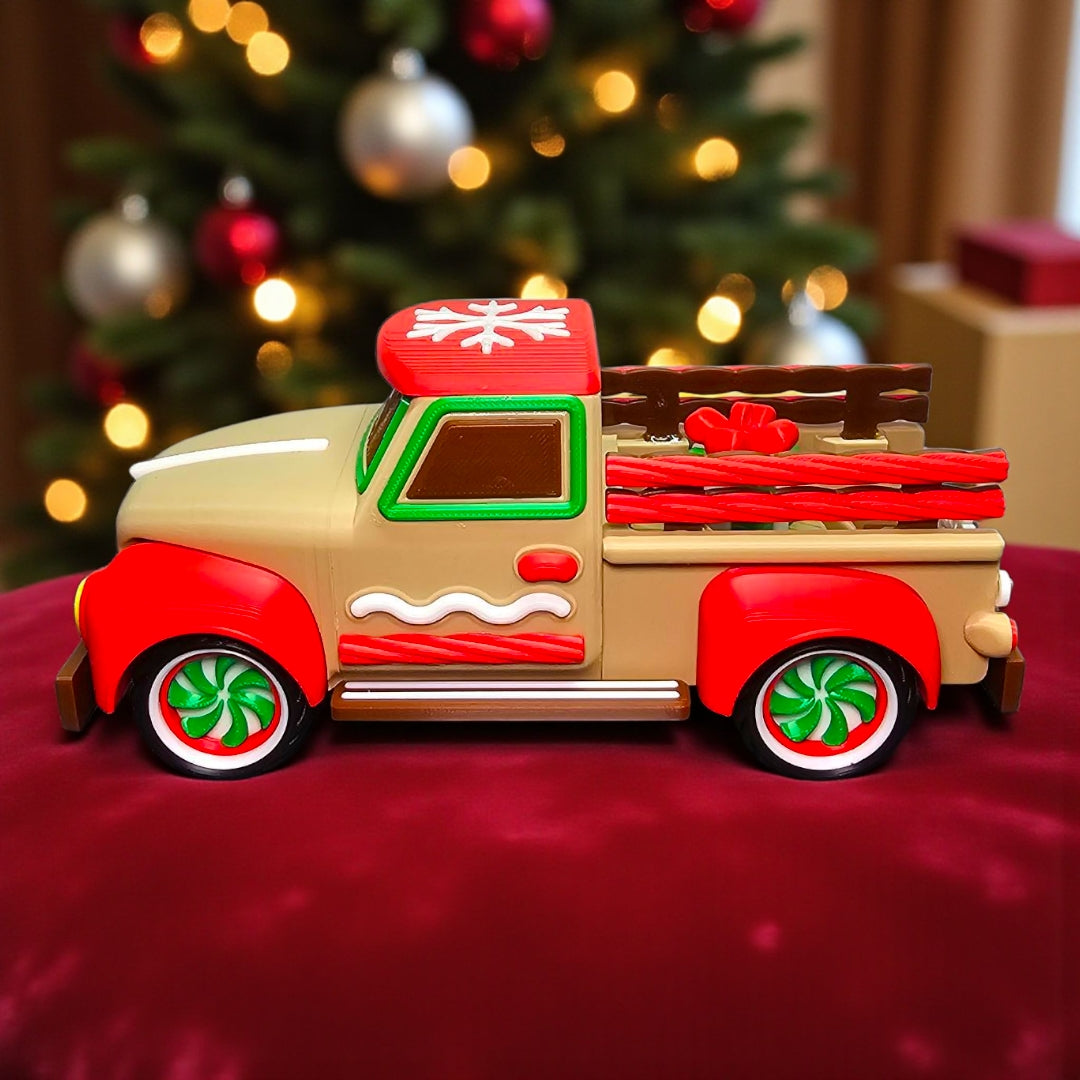 🚚✨ Gingerbread Christmas Truck – Festive Holiday Decor