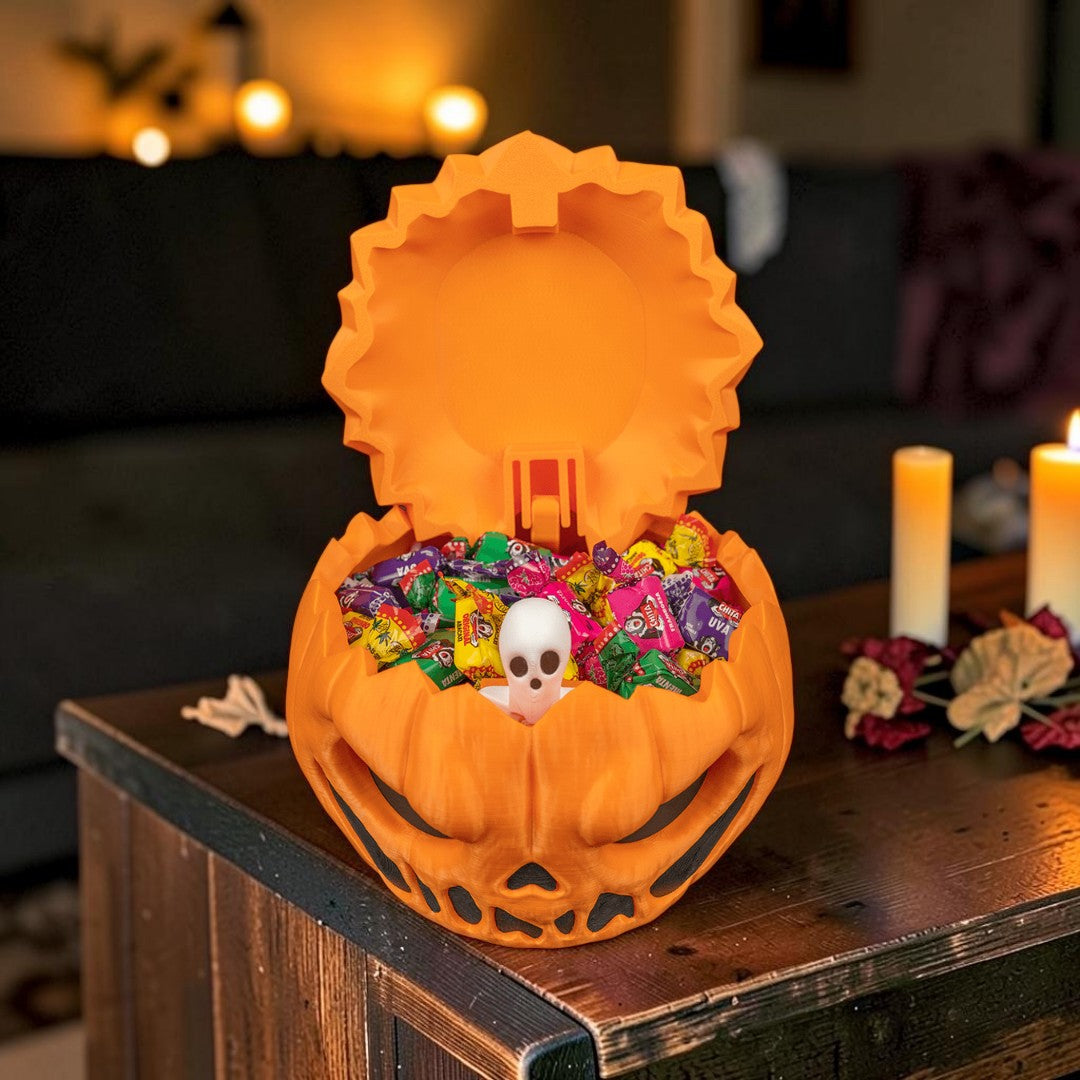 🎃 Peek-a-Boo Pumpkin Bowl – Interactive Jack-O’-Lantern